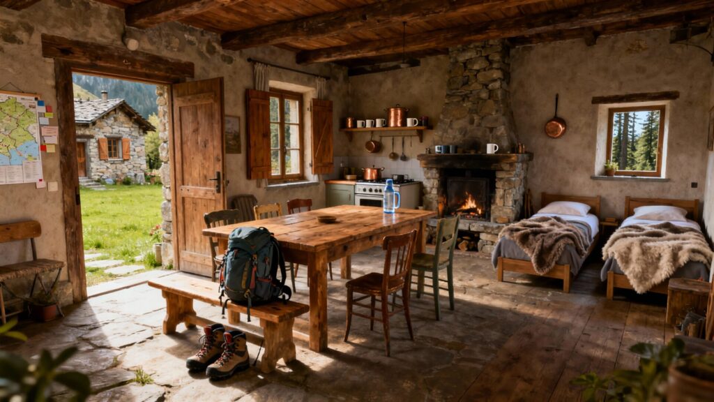 Gîte d'étape : guide complet pour randonneurs sans aucun texte