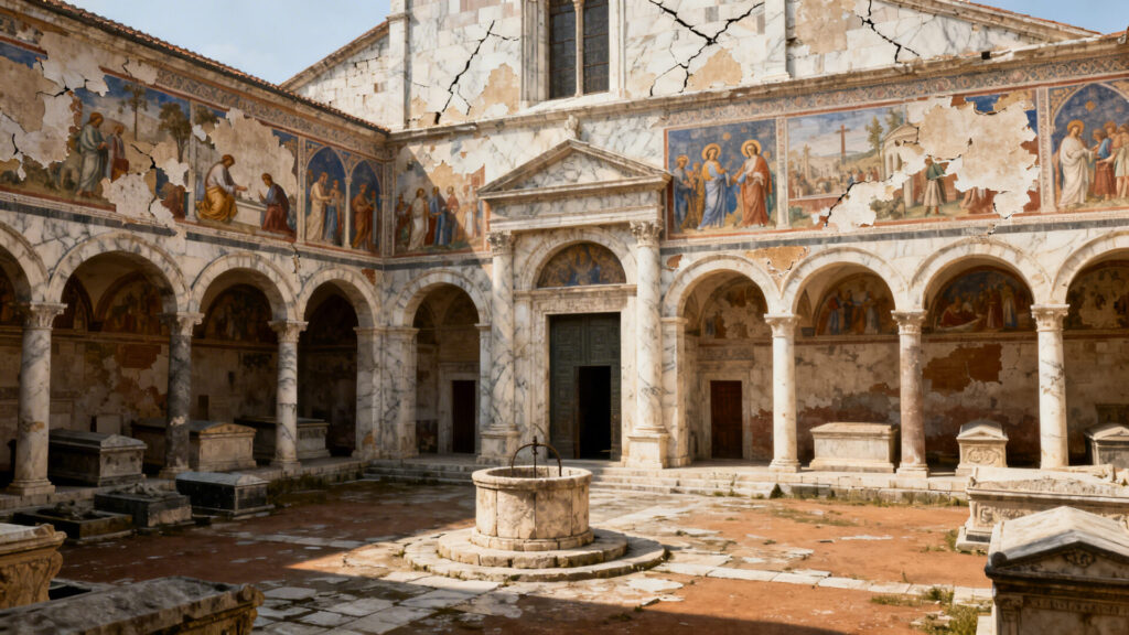 Le camposanto monumentale de pise : histoire, fresques et architecture sans aucun texte
