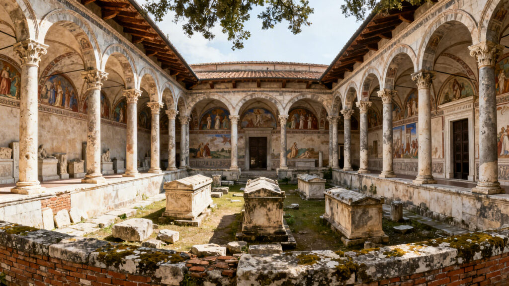 Le camposanto monumentale de pise : histoire, fresques et architecture sans aucun texte